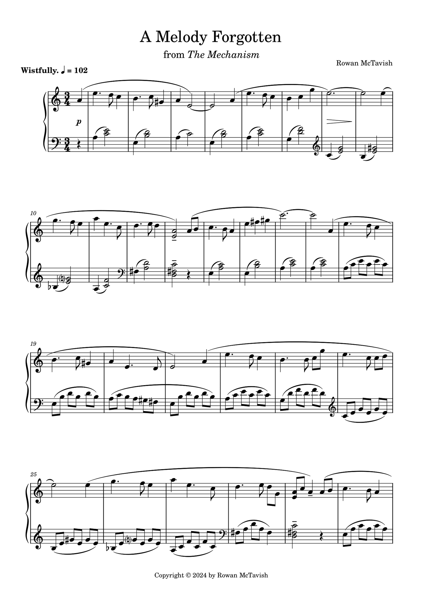 The Mechanism: A Melody Forgotten (PDF)