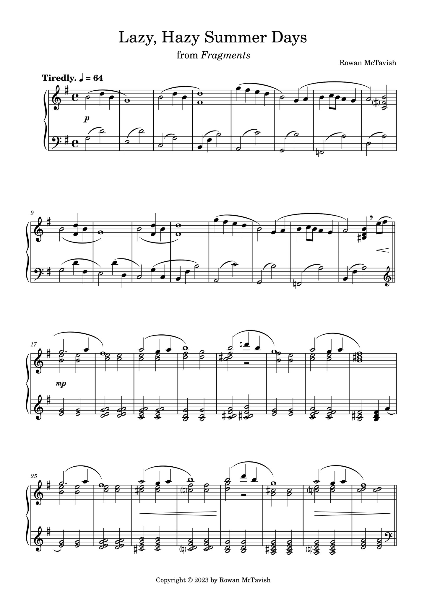 Fragments: Lazy, Hazy Summer Days (PDF)