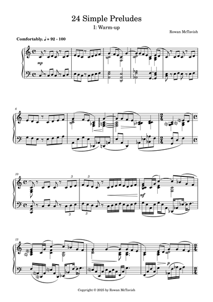 24 Simple Preludes (I: Warm-Up, II: Dance in Flight)