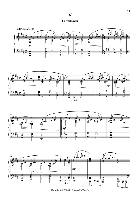 24 Simple Preludes (V: Farmlands; VI: Late-Night Coffee)